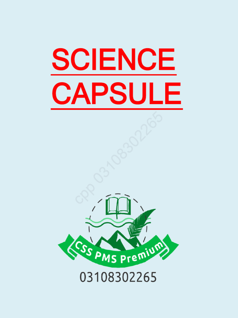 Science Capsule | PDF | Science | Water