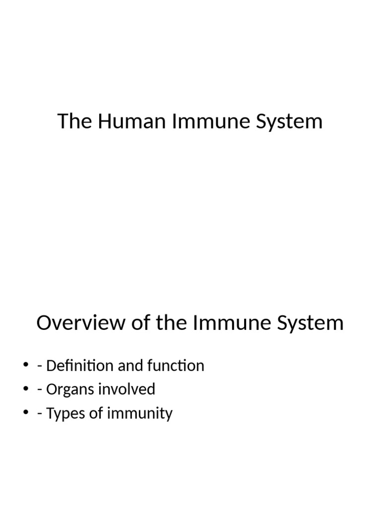 The Human Immune System | PDF
