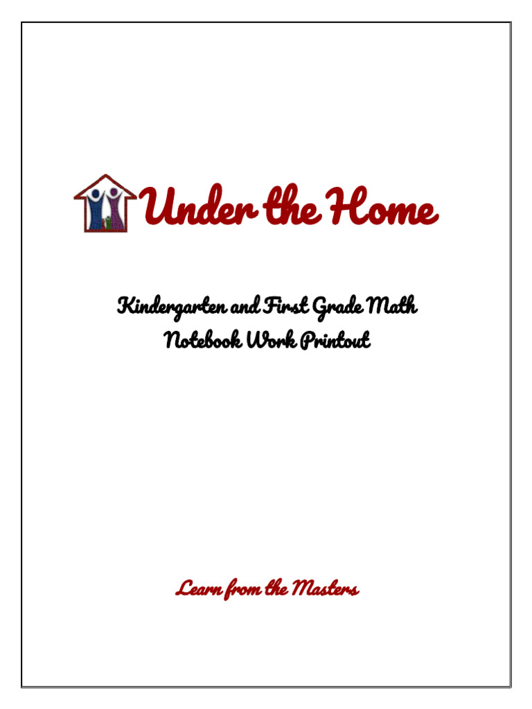 Kindergarten Math Notebook Printout | PDF | All Rights Reserved | Equations