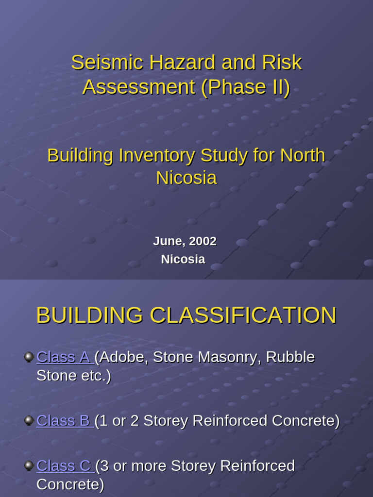 Building Inventory Study for Nicosia | PDF | Visual Cortex | Masonry