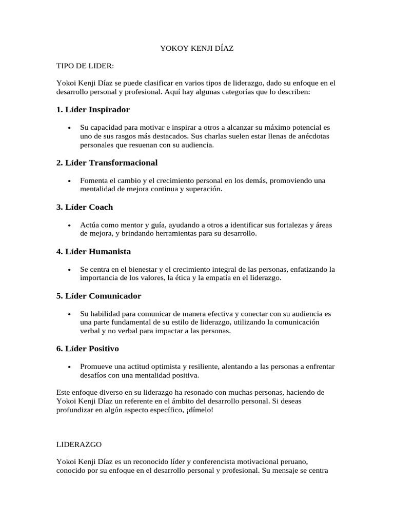 Liderazgo y Comunicación de Yokoi Kenji | PDF | Comunicación | Las ...