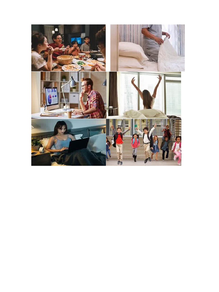 Routine Verbs Picturess | PDF