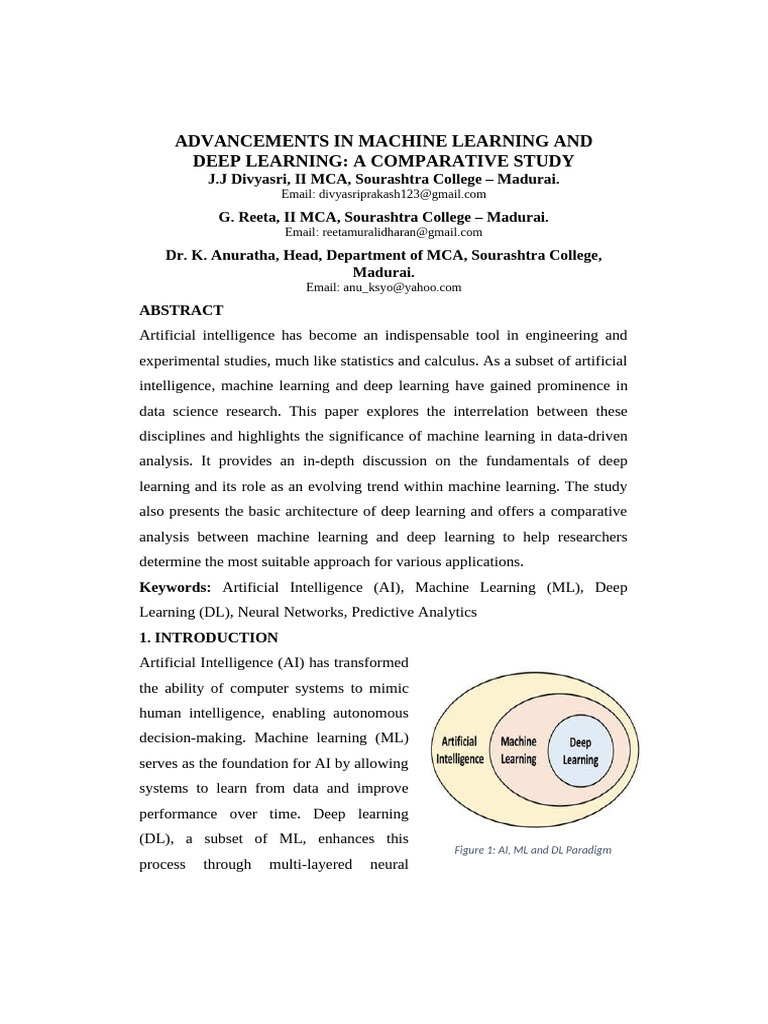 Machine Learning vs. Deep Learning Insights | PDF | Machine Learning ...
