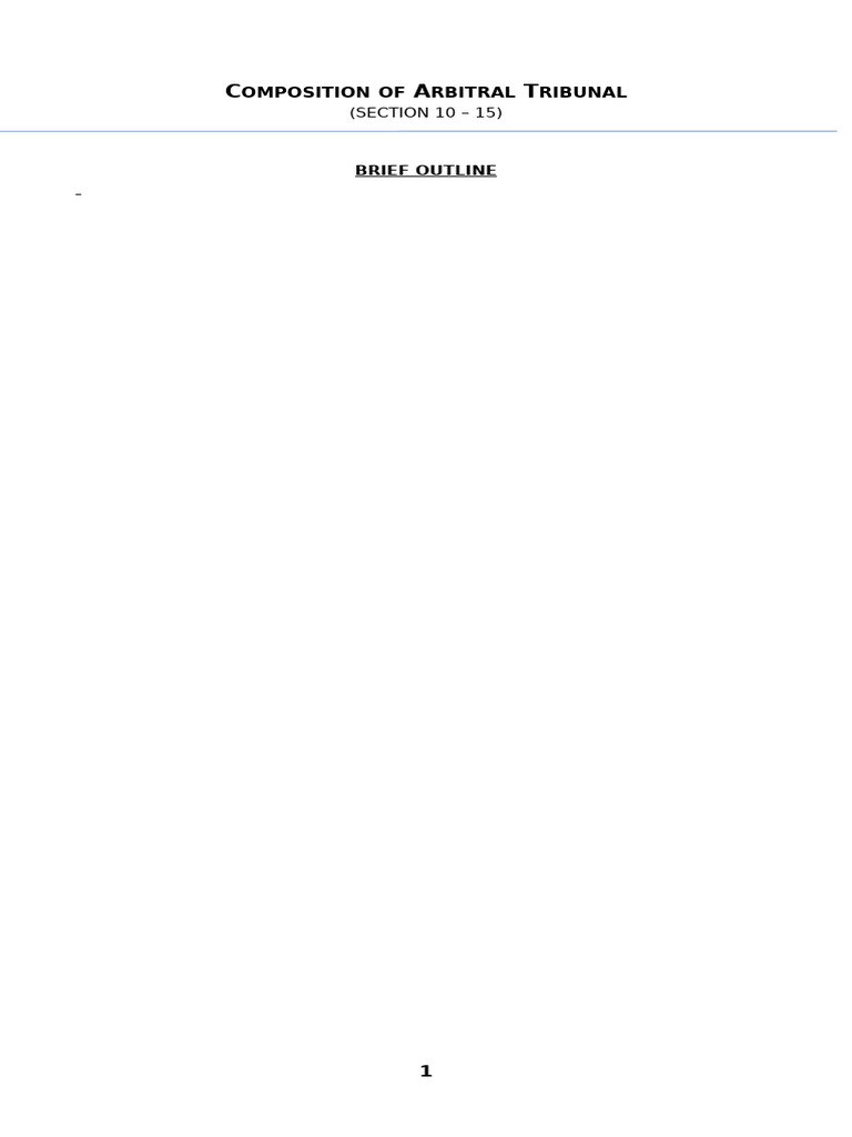 Arbitral Tribunal Composition Overview | PDF | Arbitration | Arbitral ...