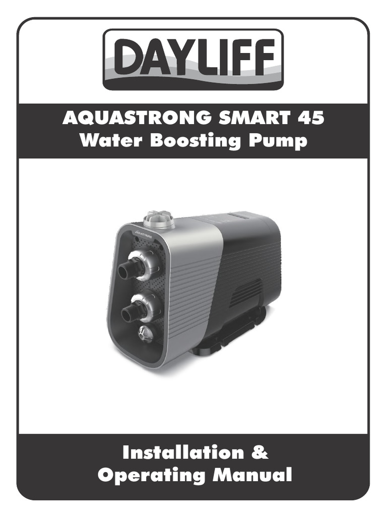 BOOSTER PUMP OPERATION MANUAL | PDF | Pump | Valve