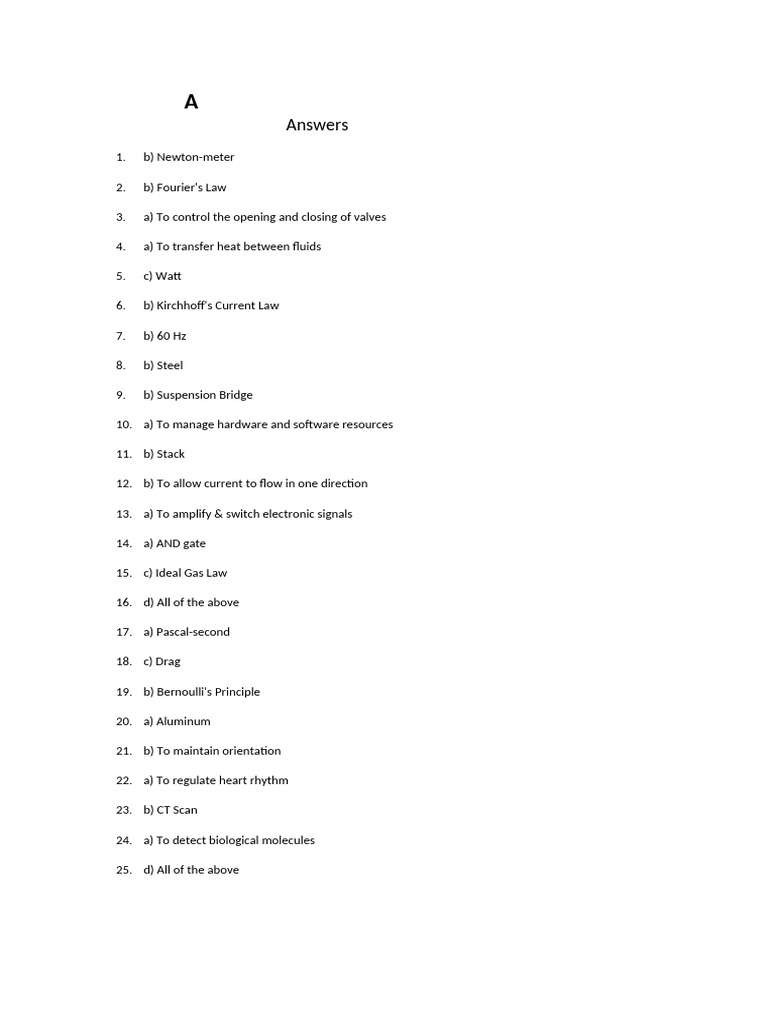 A Section Quiz Answers | PDF
