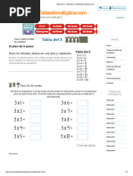 Ejercicios de la Tabla del 3 | PDF