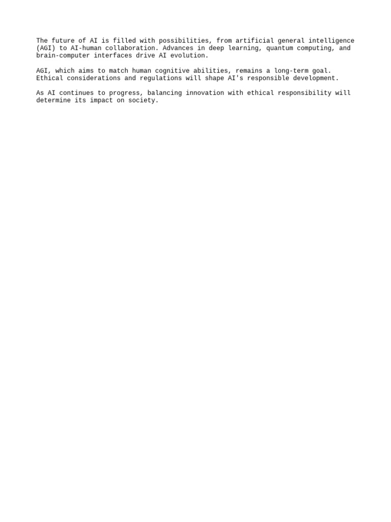 The Future of Artificial Intelligence | PDF