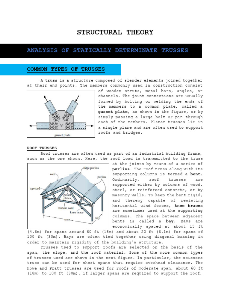 Truss Member Forces: Tension vs. Compression | PDF | Truss | Stress ...