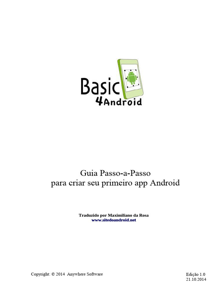 B4AFirstStepsGuide PT BR | PDF | Bluetooth | Android (sistema operacional)
