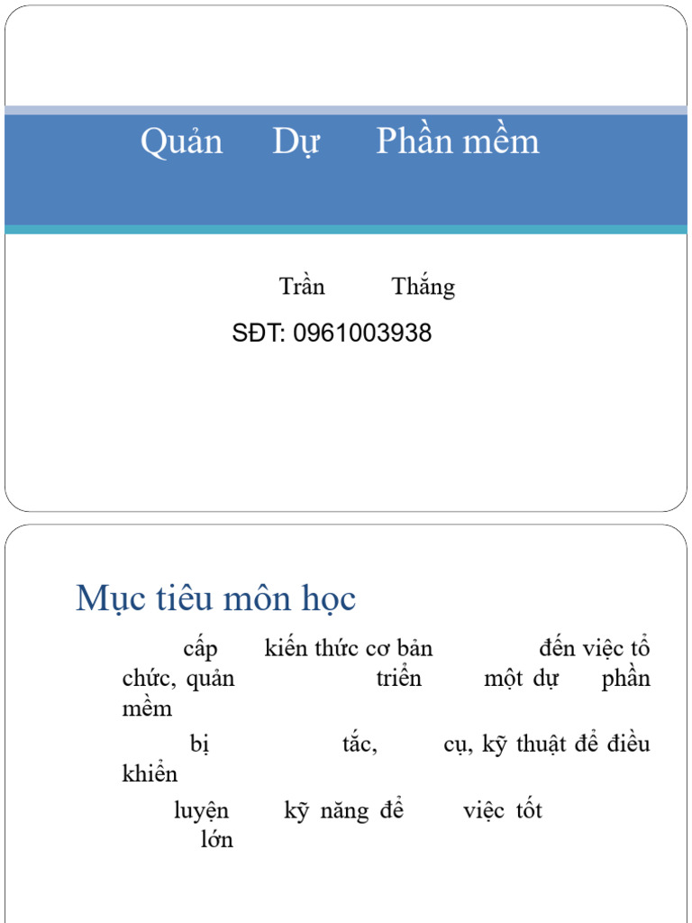 QLDA Phan Mem | PDF