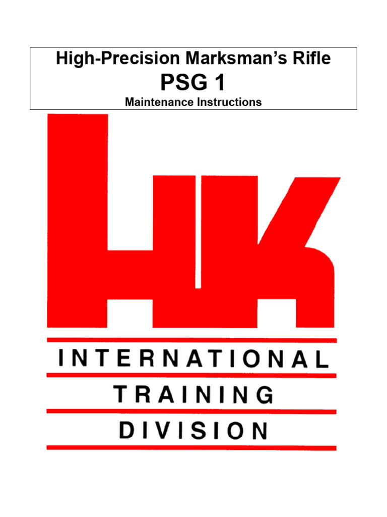 PSG 1 Rifle Maintenance Guide | PDF | Magazine (Firearms) | Trigger ...