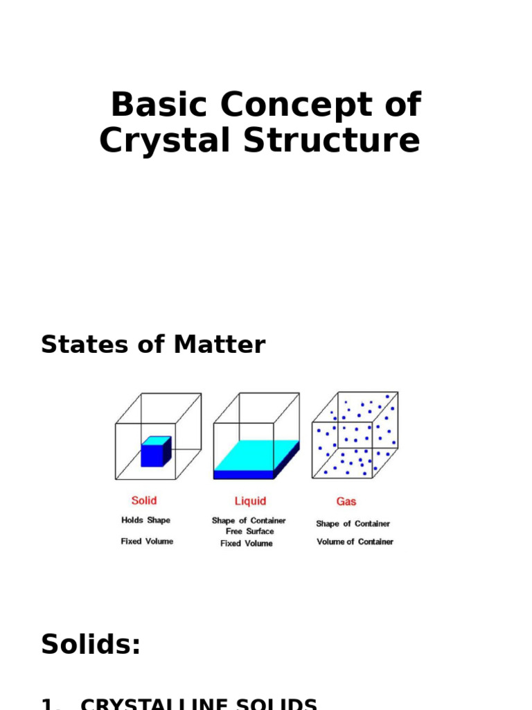 Understanding Crystal Structures and Types | PDF | Crystal Structure ...