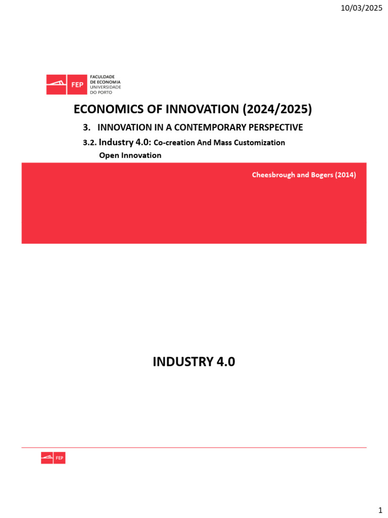 Industry 4.0 and Open Innovation Insights | PDF | Innovation | Business ...