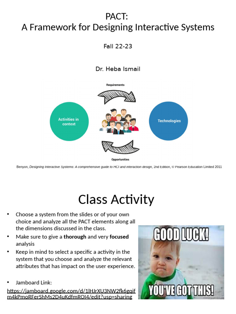 PACT Framework for Interactive Systems | PDF | Human–Computer ...