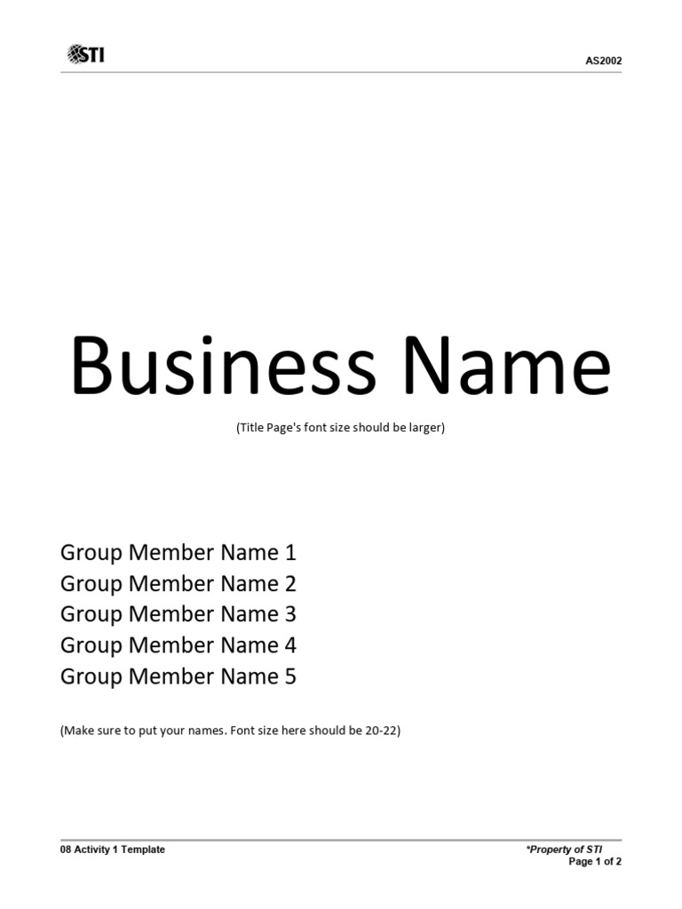 08 Activity 1 Template | PDF