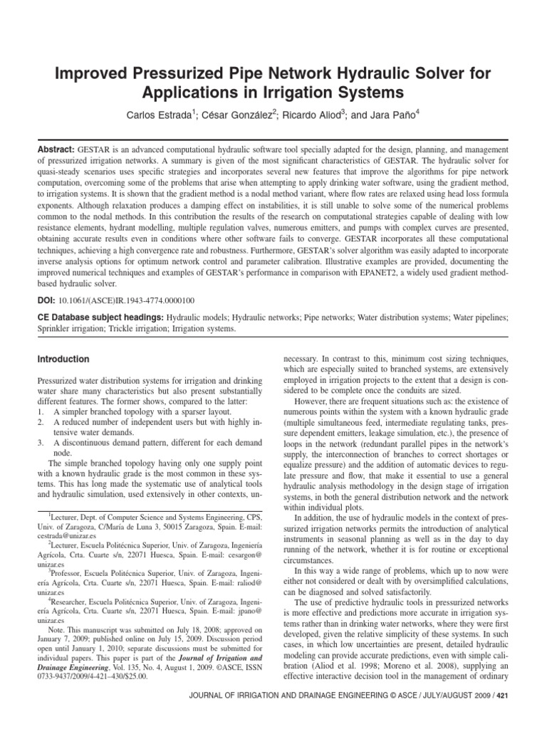 Improved Pressurized Pipe Network Hydraulic Solver For 3ji0ot25ud | PDF ...