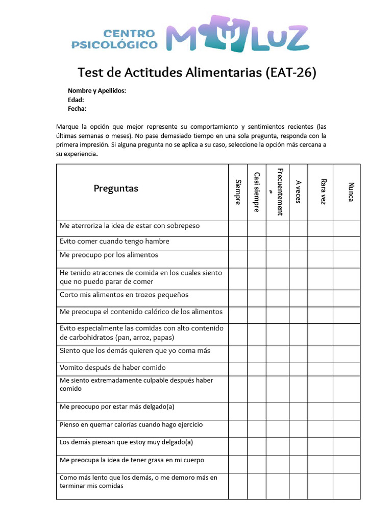 Modelo de Edición para Los Tests | PDF