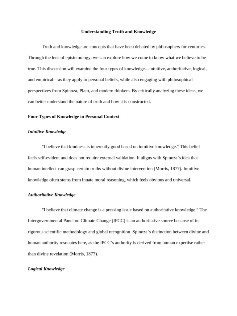 Exploring Truth and Knowledge Concepts | PDF | Truth | Knowledge