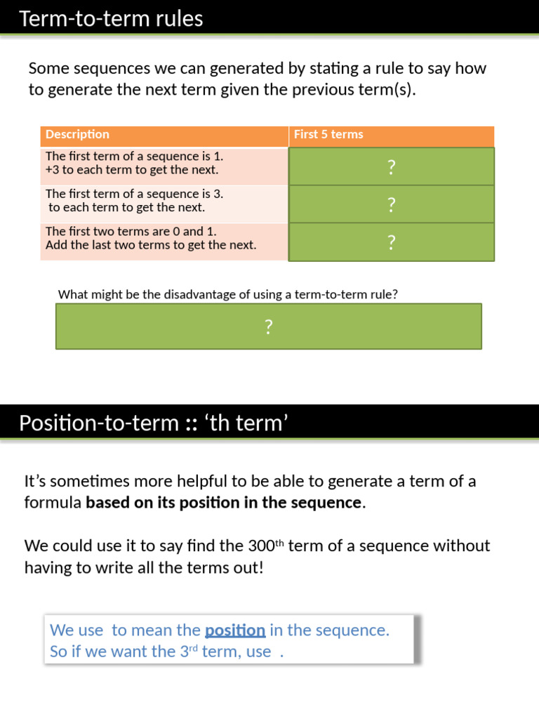 2.5 Linear Sequences | PDF | Sequence | Mathematics