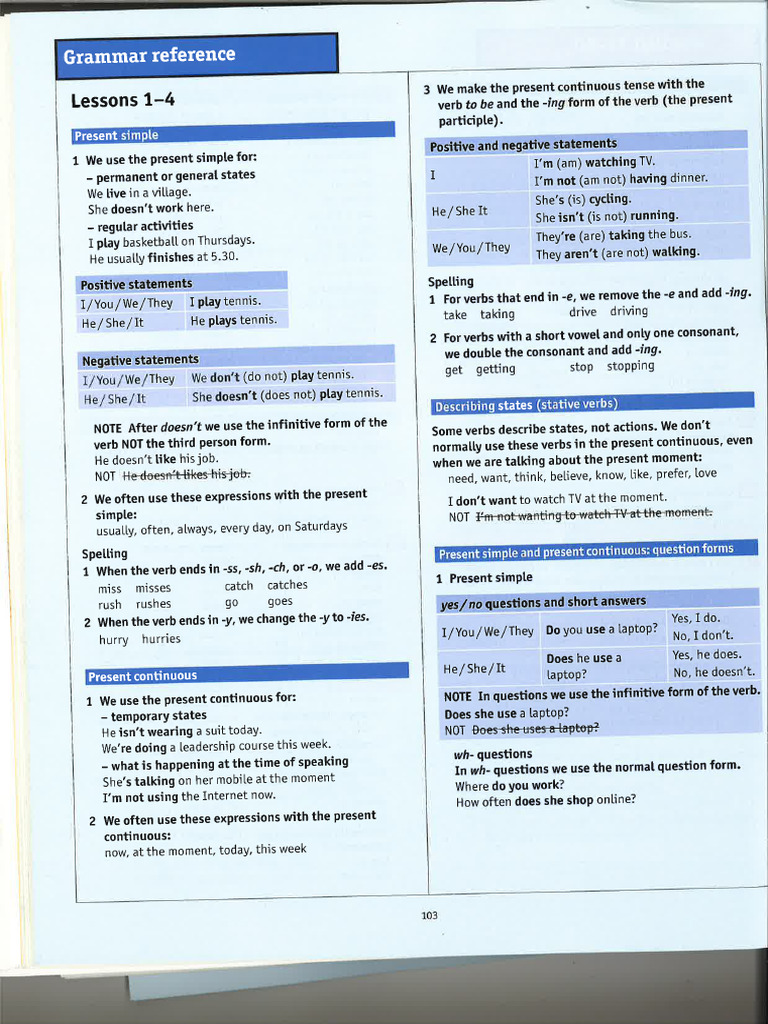 Some To Rescan - Pages 103 - 110 Grammar Reference - 1 - 44 - 2140 ...