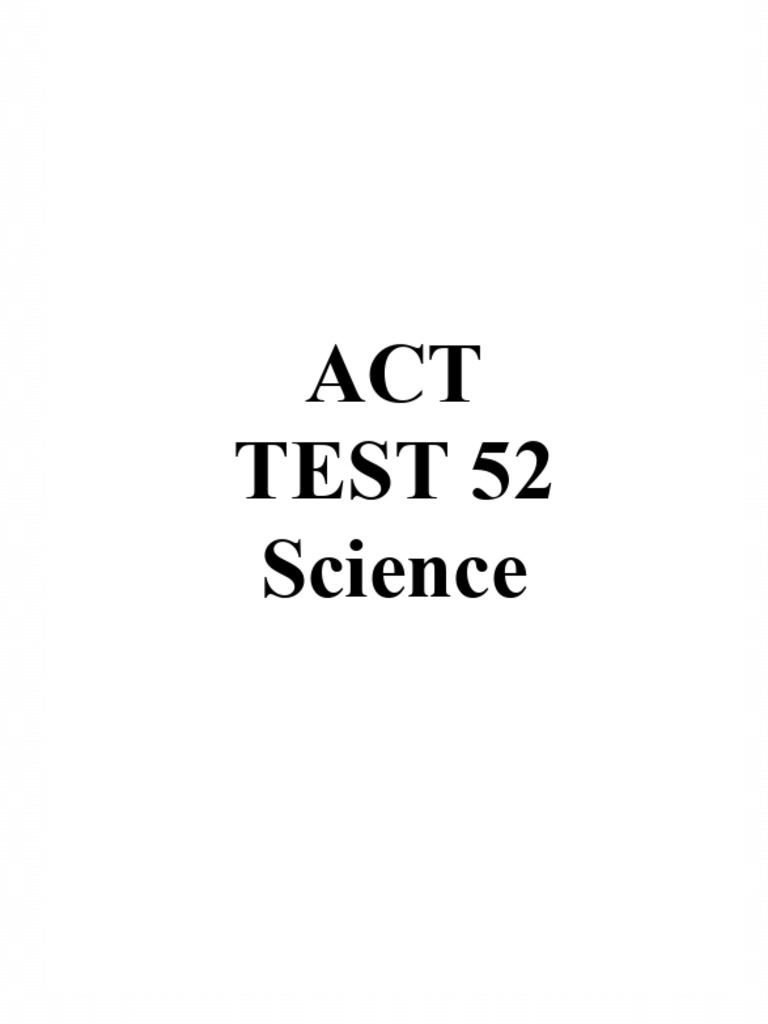 Success in Science: Test 52 PDF | PDF