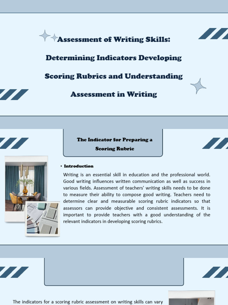 Writing Skills Assessment Rubric Guide | PDF | Rubric (Academic) | Learning