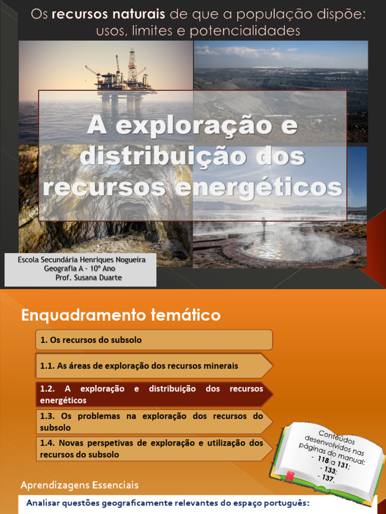 Exploração e Distribuição de Recursos Energéticos | PDF | Gás natural ...