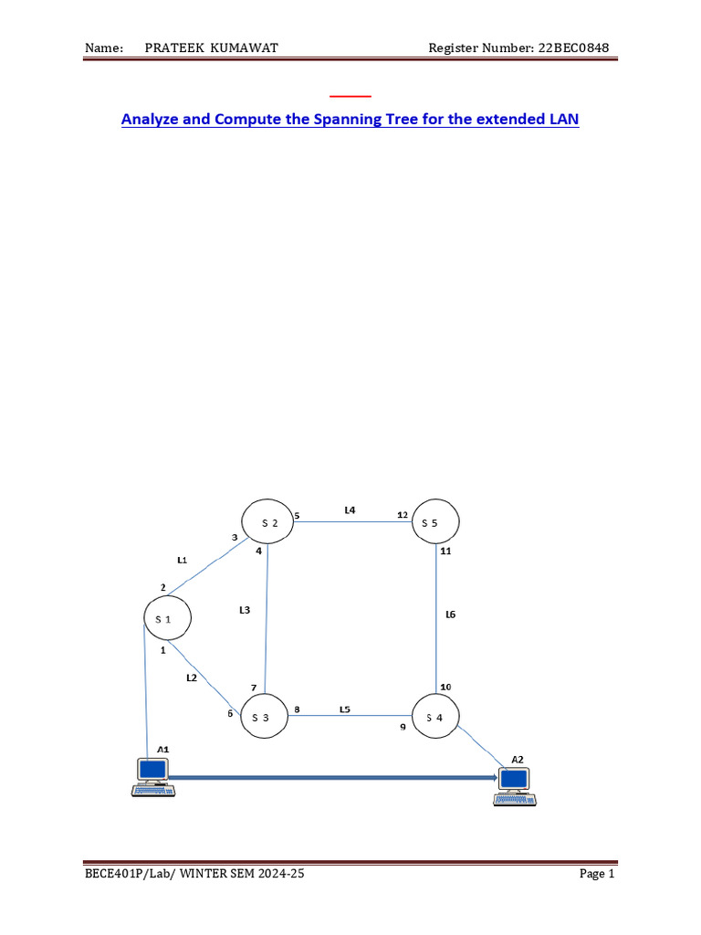 Spanning Tree Analysis for Extended LAN | PDF | Computer Network ...