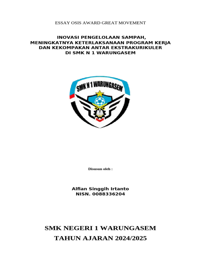 Inovasi OSIS SMK N 1 Warungasem | PDF