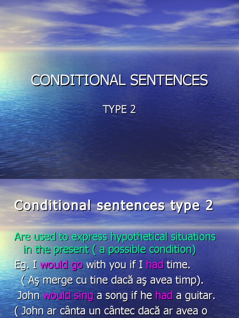Understanding Type 2 Conditional Sentences | PDF | Sentence ...