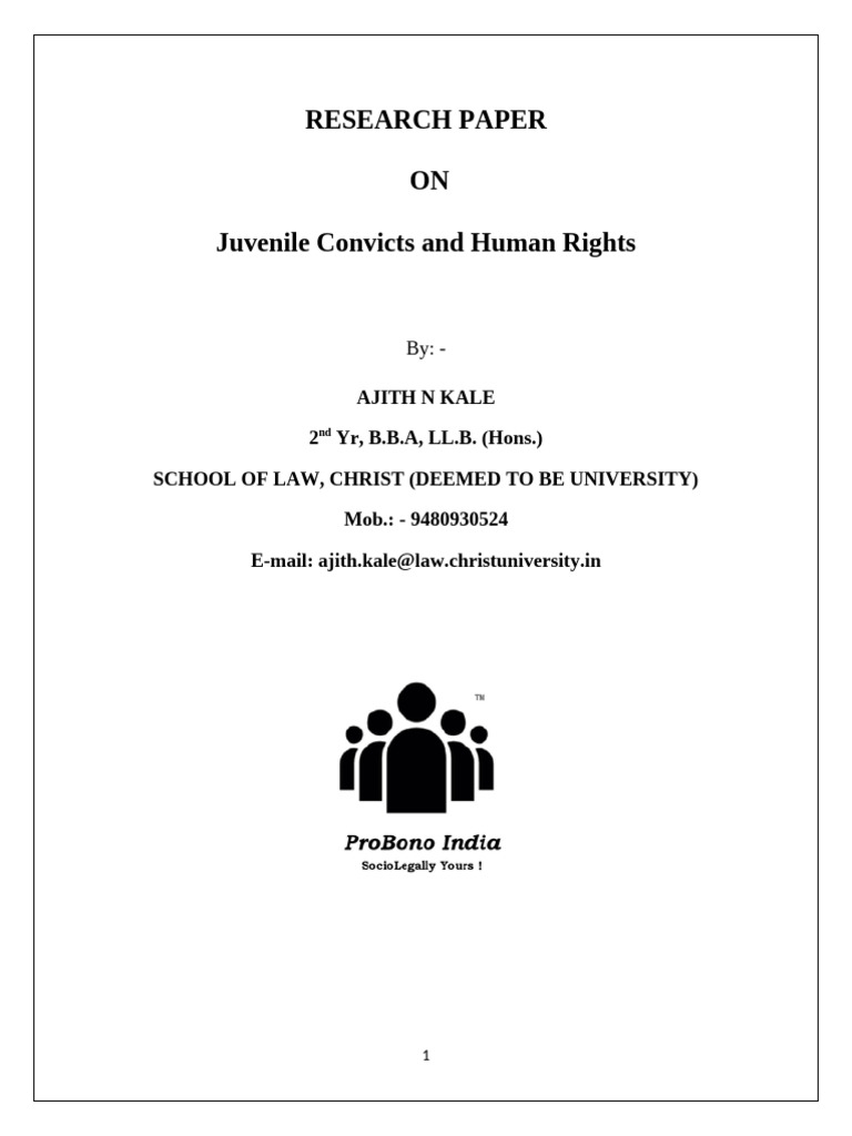 Juvenile Justice and Human Rights in India | PDF | Juvenile Delinquency ...