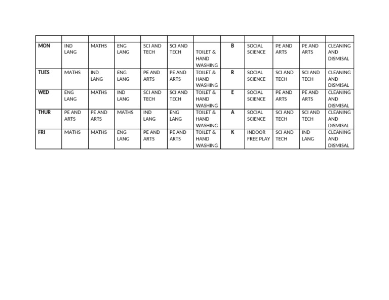 2025 ECD Timetable Overview | PDF