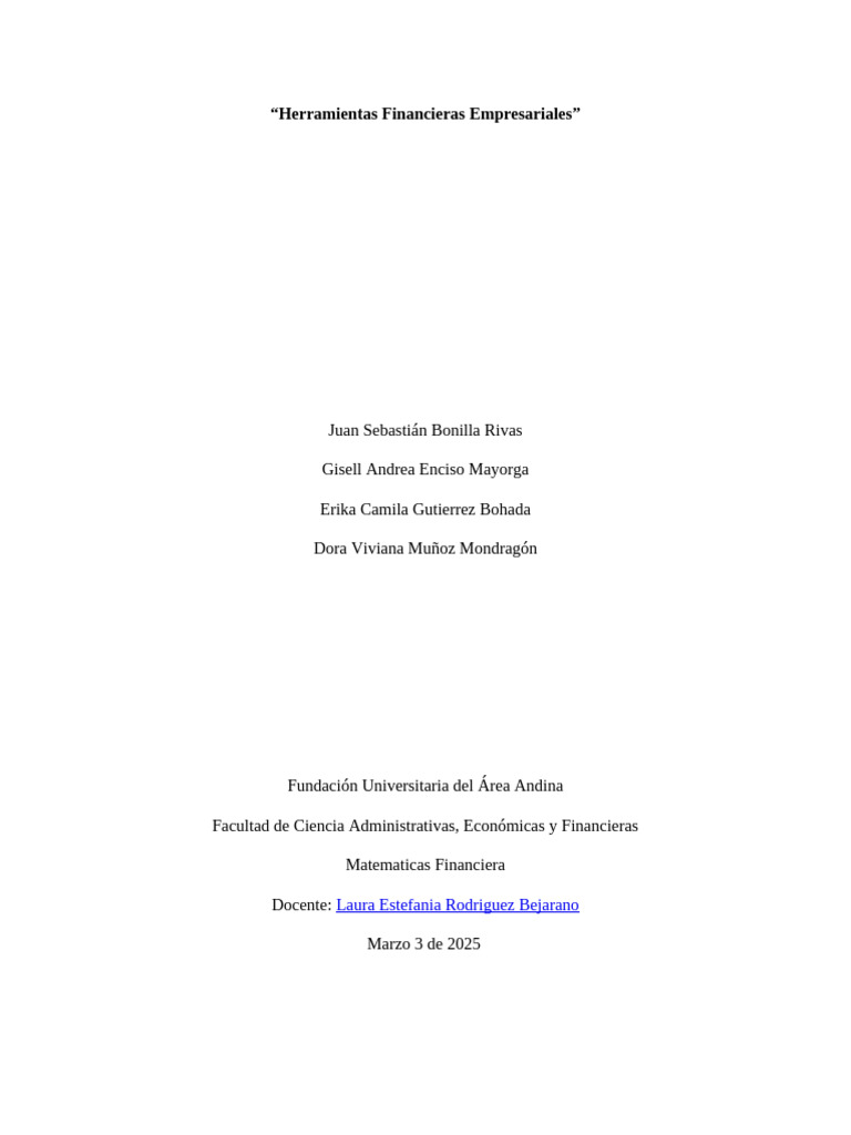 Herramientas Financieras en Empresas | PDF | Tasa interna de retorno ...