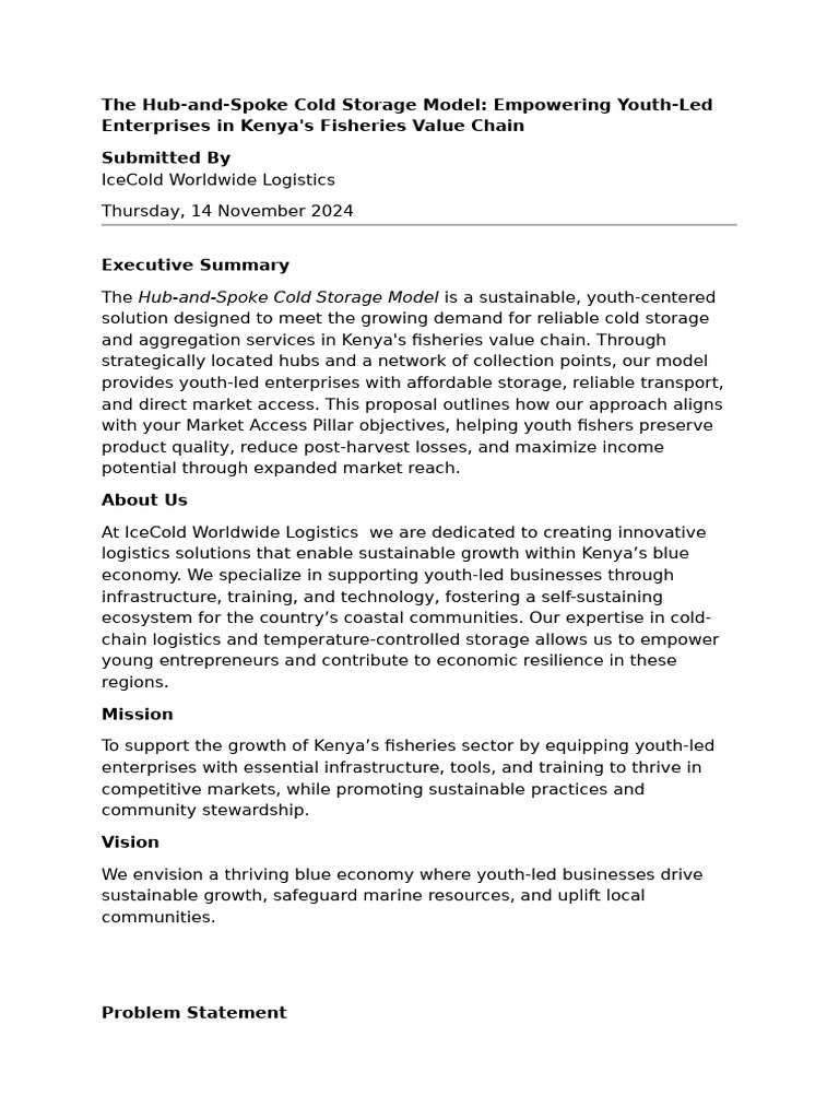 The Hub & Spoke Model | PDF | Sustainability | Market (Economics)