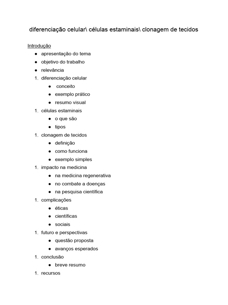 Avanços em Diferenciação Celular e Clonagem | PDF | Clonagem | Célula ...