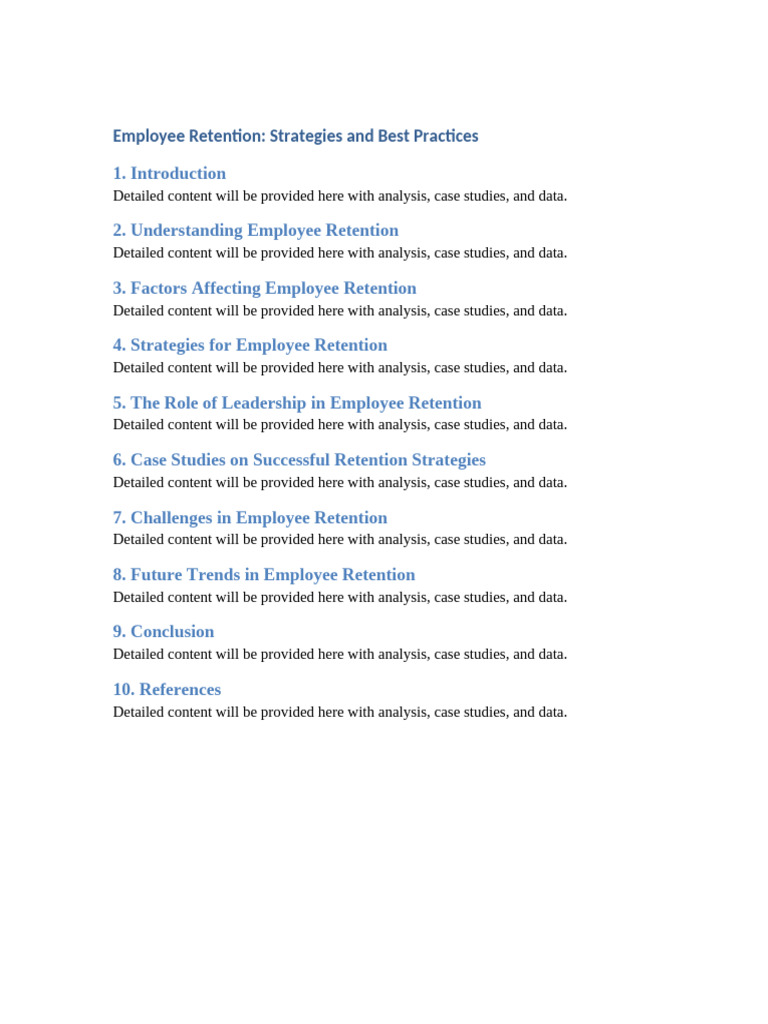 View of Employee Retention Report | PDF