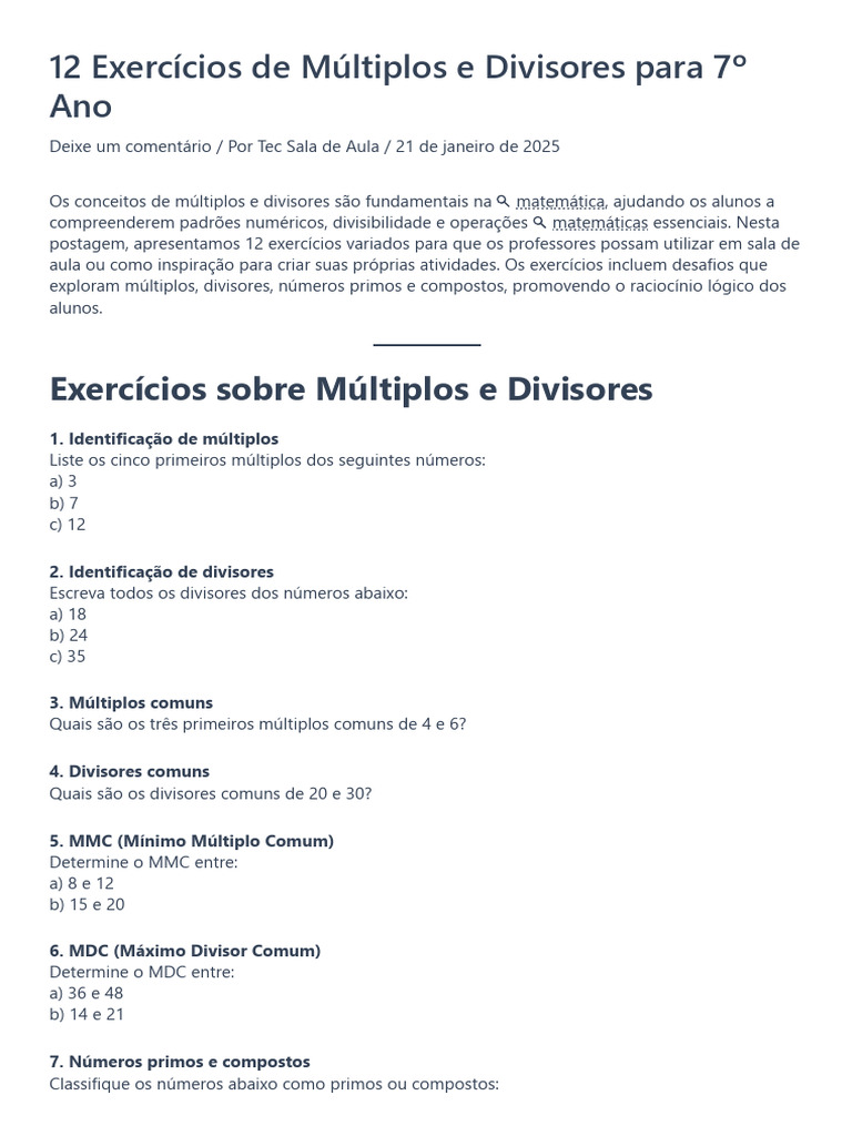 Escriban 10 Divisores De 8.10 Divisores De 12.10 Divisores De 15.10