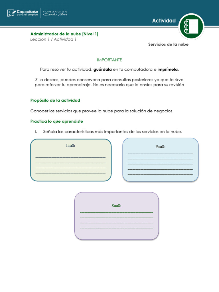 Servicios de La Nube | PDF | Computación en la nube | Software como ...