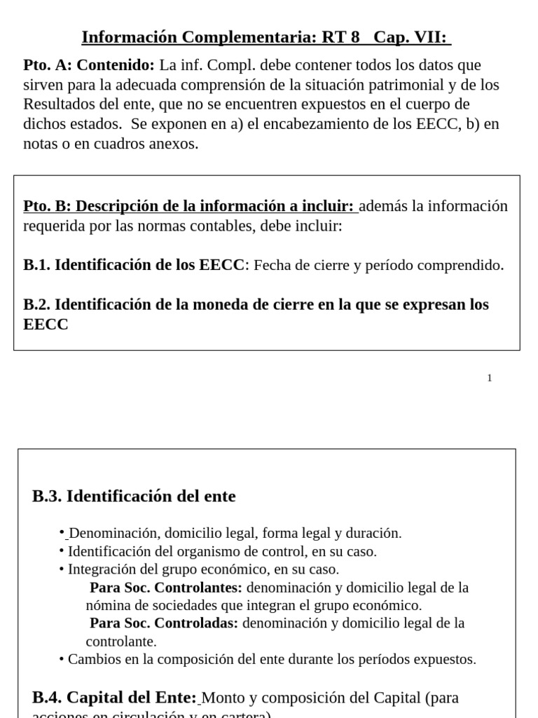 Información Complementaria en Contabilidad | PDF | Contabilidad ...