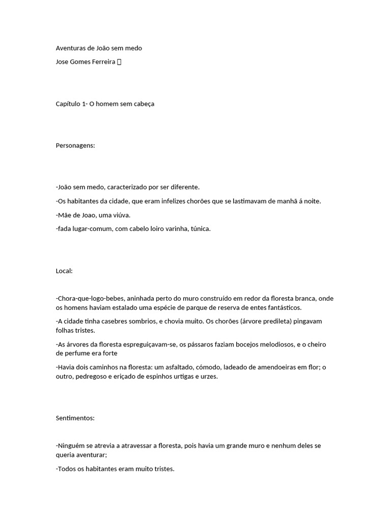 Aventuras de João Sem Medo | PDF