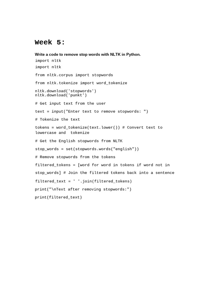 Week 5 | PDF