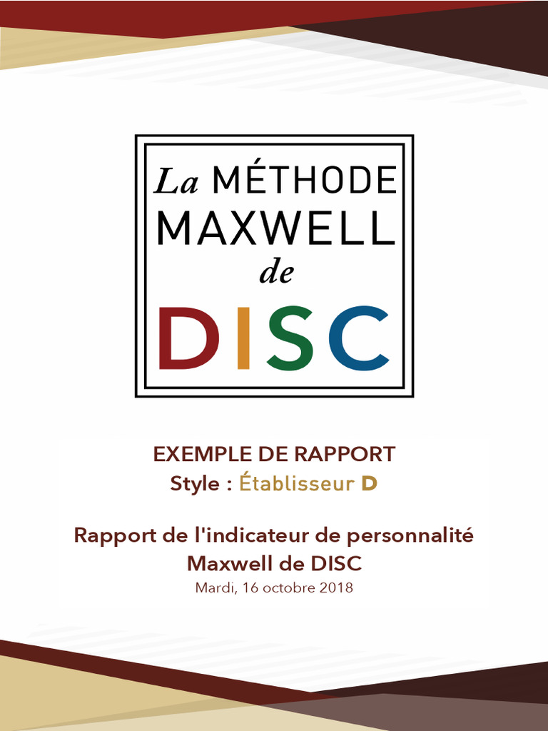 Rapport Maxwell sur le modèle DISC | PDF | la communication | Jules César