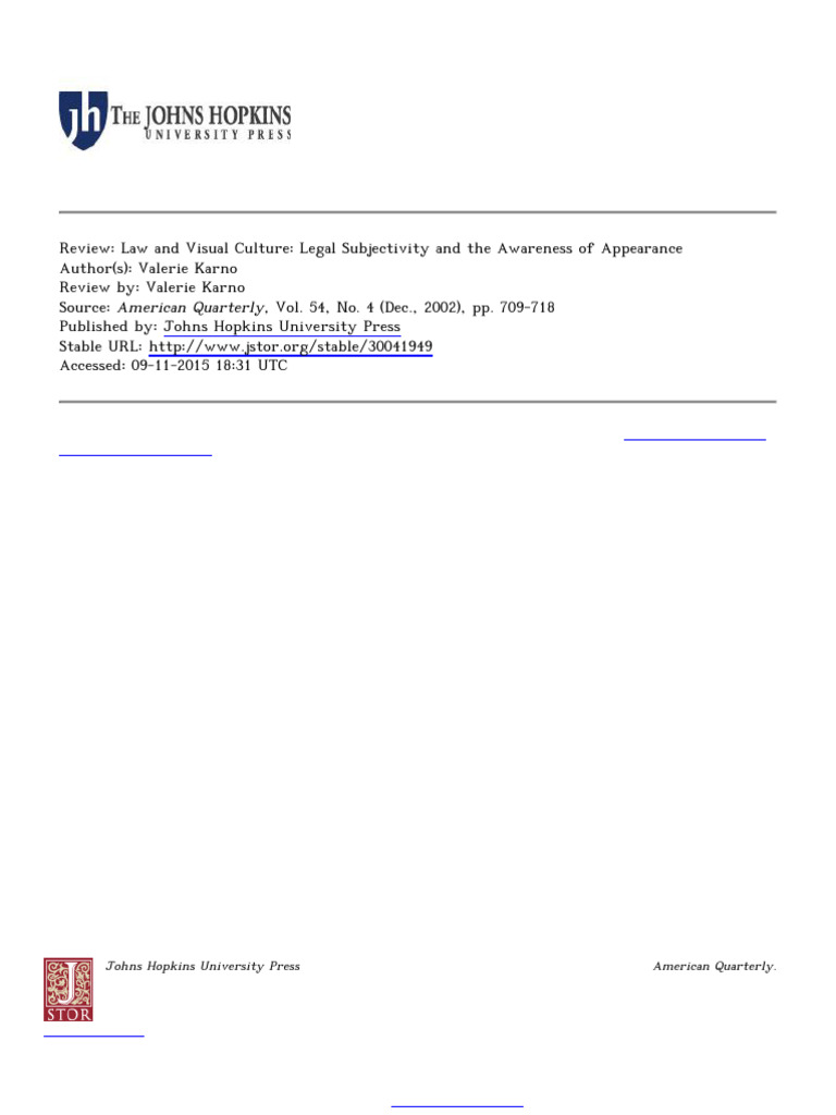 Valerie Karno's Insights on Law and Culture | PDF | Race (Human ...
