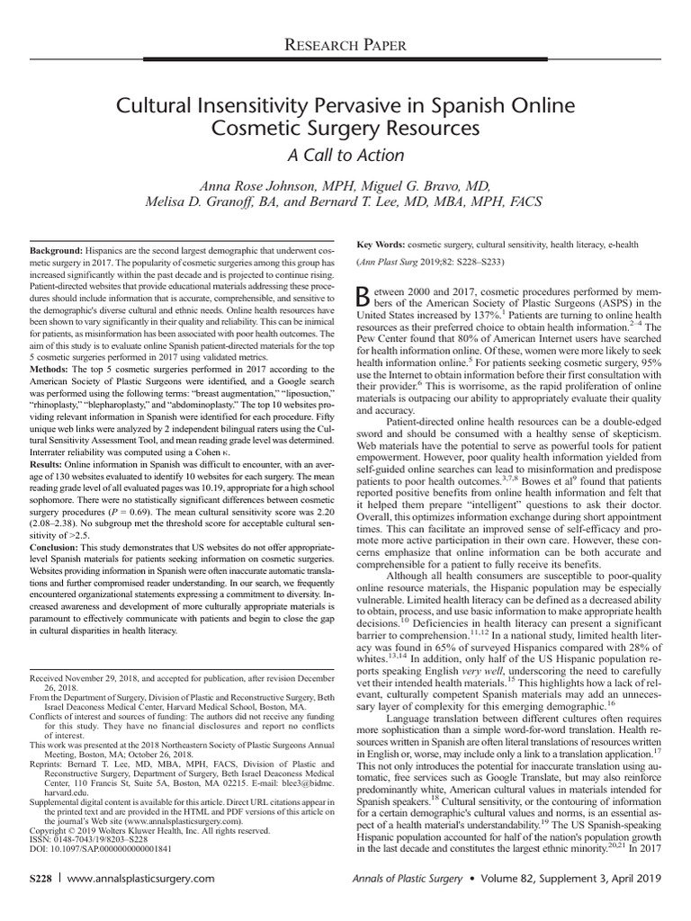 Cultural Insensitivity Pervasive in Spanish Online.14 | PDF | Plastic ...