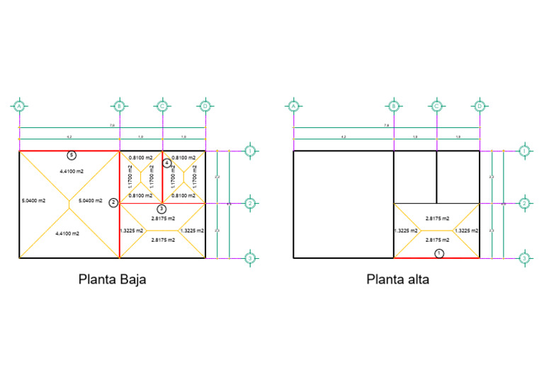 Planta Baja Planta Alta: A B C D A B C D | PDF