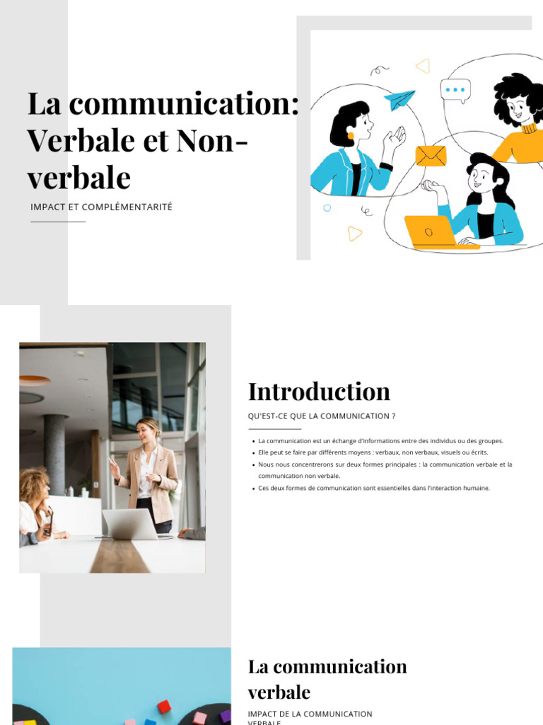 Impact de la communication verbale et non-verbale | PDF | la ...