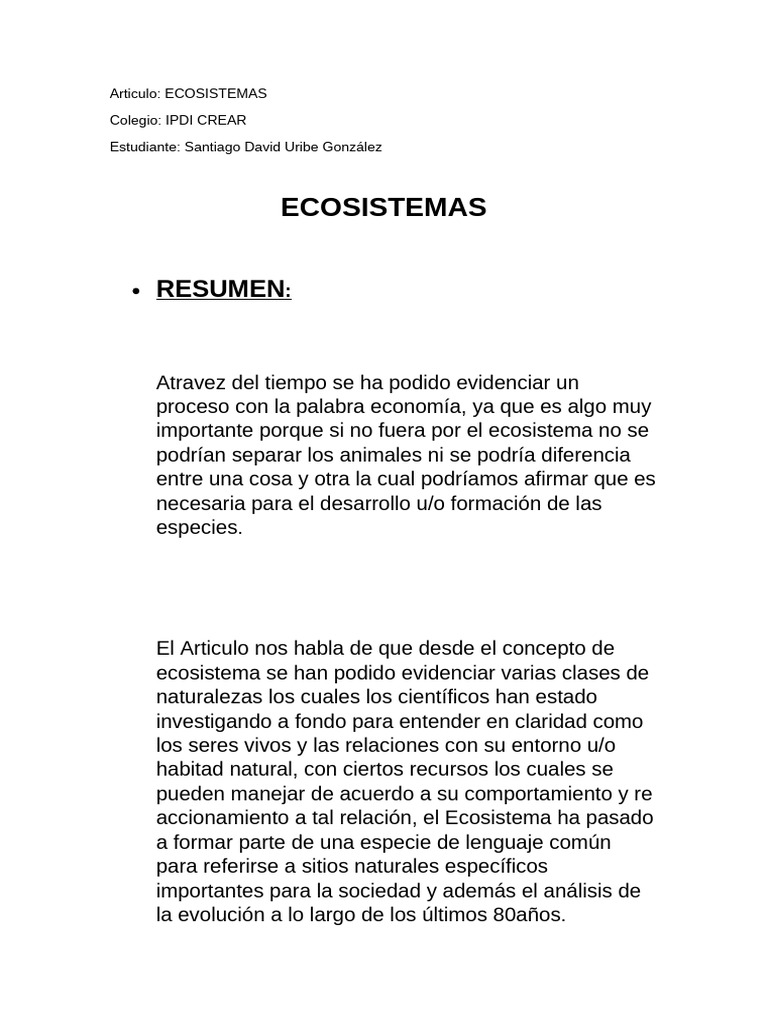 Tarea Biologia? | PDF | Ecosistema | Naturaleza