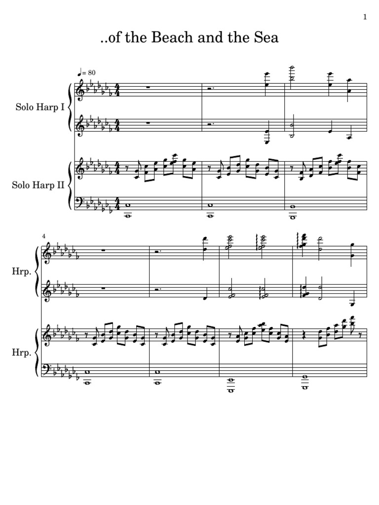 Solo Harp Music Notation Guide | PDF
