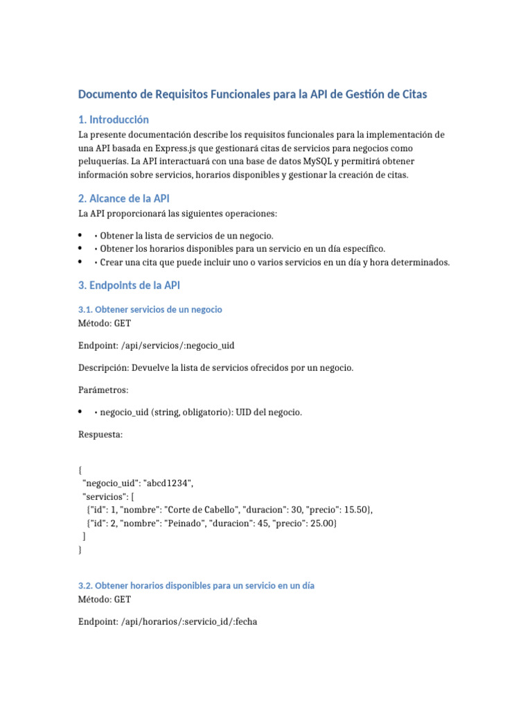 Api ExpressJS Citas | PDF | Informática | Ciencias de la Computación